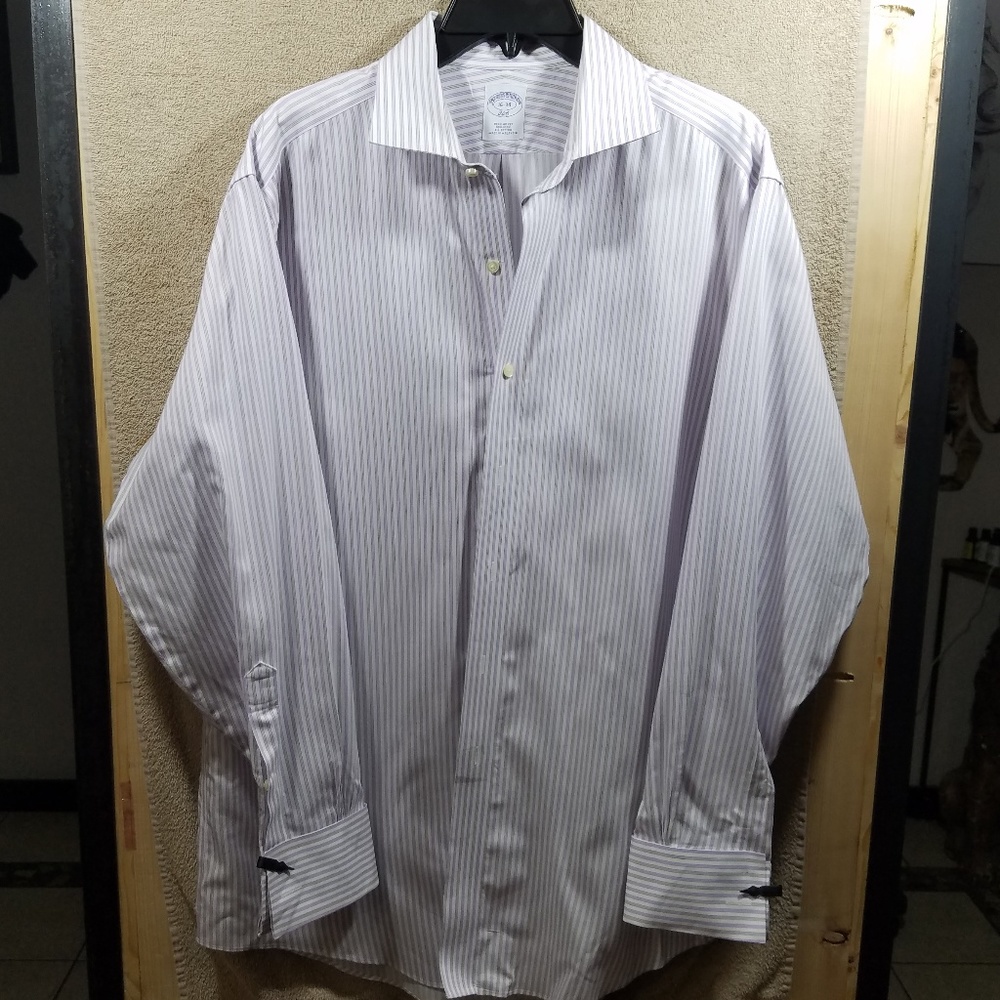 Brooks Brothers 346 Purple Stripe French cuff